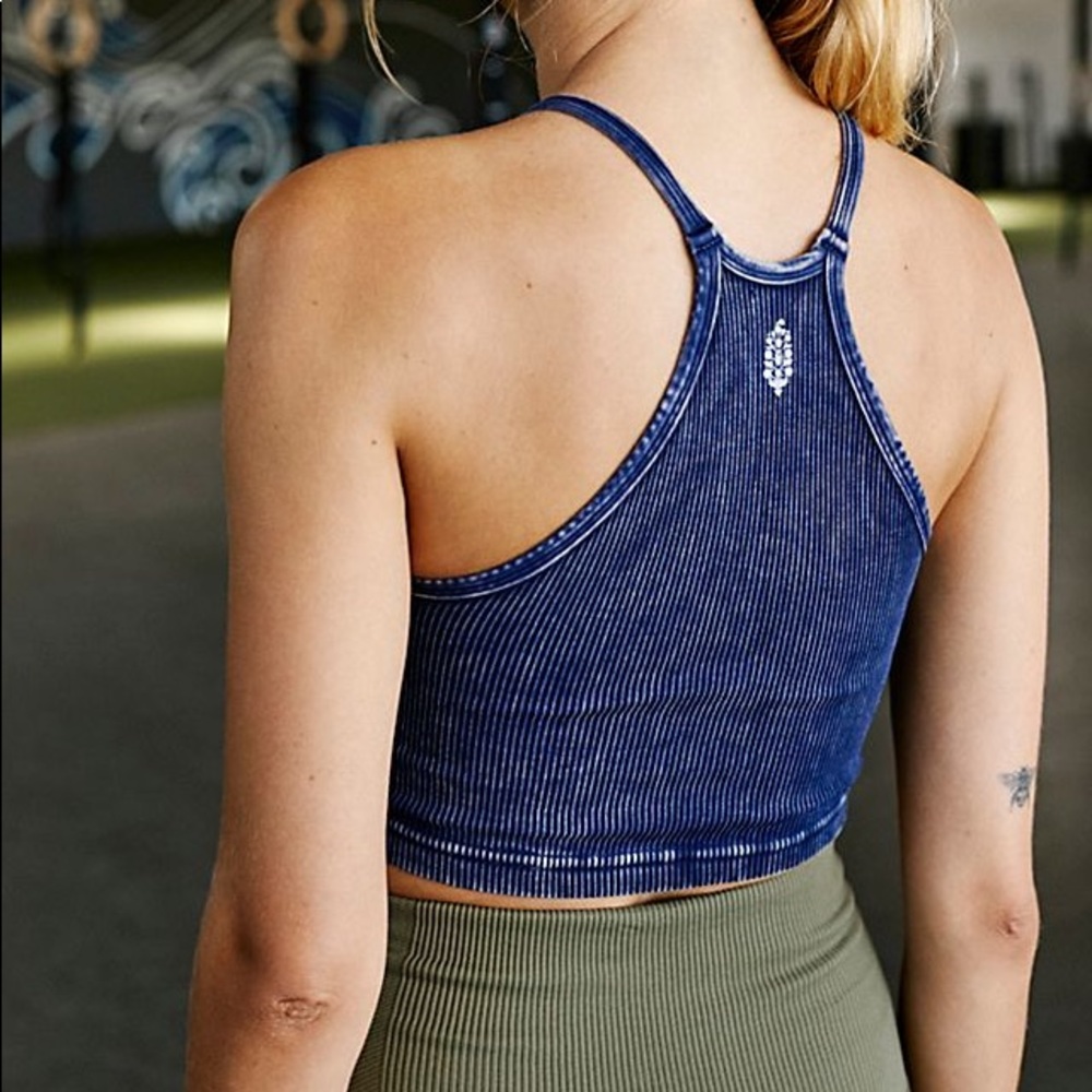 free people rib/crop tank top